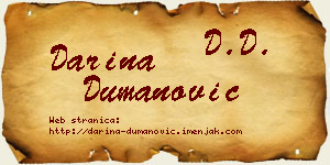 Darina Dumanović vizit kartica